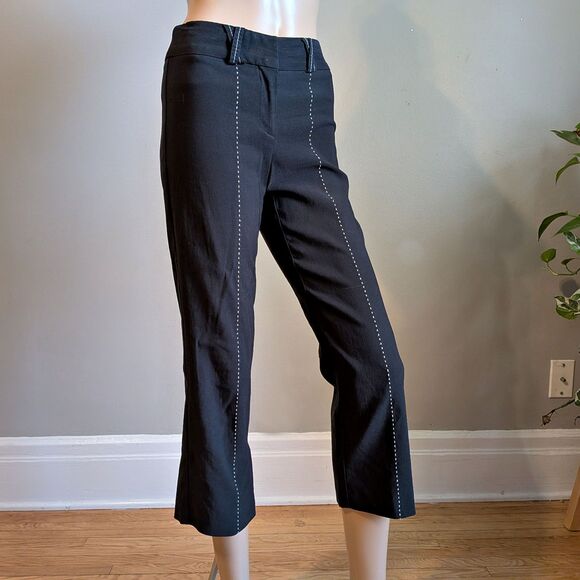 Vintage 90s Y2K Cache Low Rise Trousers Cropped Whimsigoth Corpcore Office 0 - Picture 2 of 10